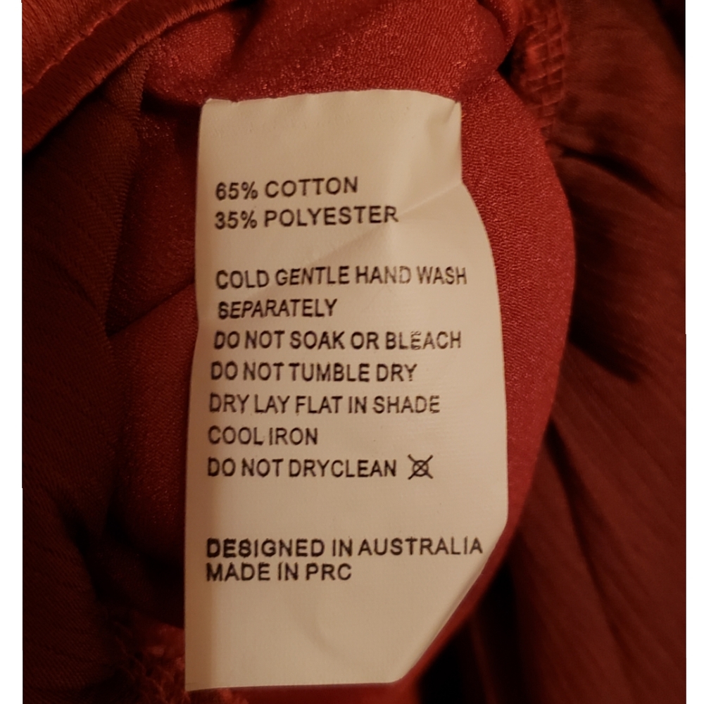 New! LUVALOT Women's Size 6 Rust Rouched Dress - Picture 10 of 10